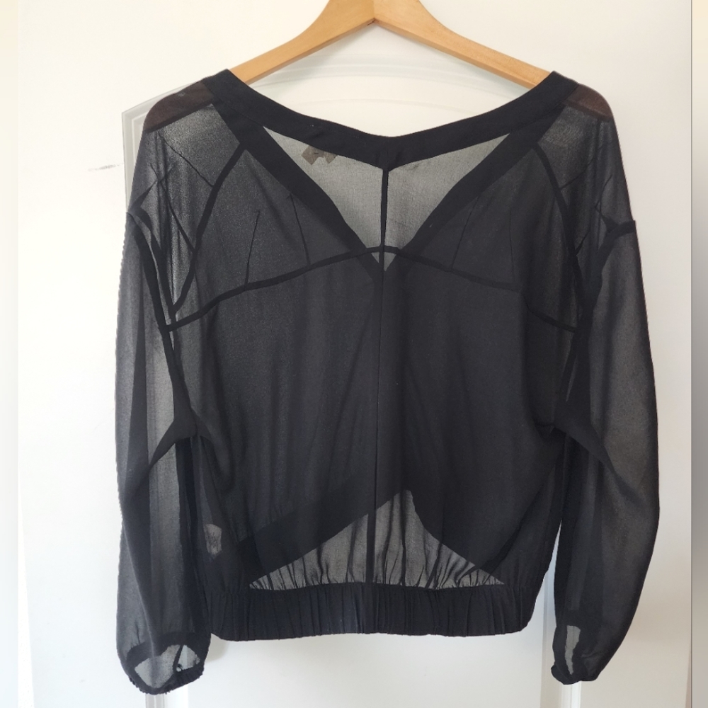 Silence + Noise sheer blouse